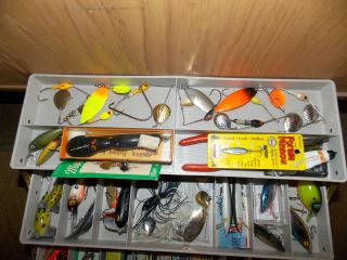 Plano Tackle Box Full of Lures and Fishing Tackle W/8 Fold Out Trays (LOADED) 2