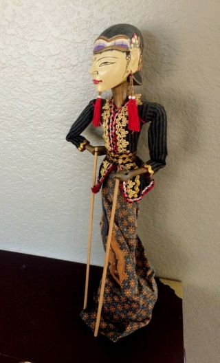 Vintage Indonesian Wood Wayang Golek Dancing Puppet Doll Marionette 19 