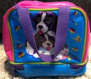 Lisa Frank Vtg Vintage Puppies Dogs Insect Cosmetic Bag Tote