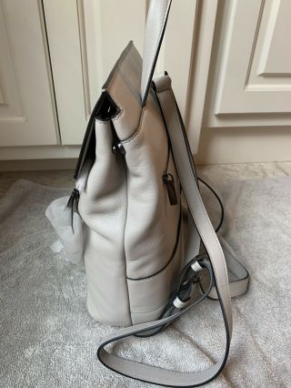 TUMI Mariella Olive Women ' s Leather Backpack (VERY RARE) White Gray 73507 $895 5