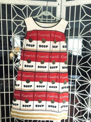 Vintage Andy Warhol Inspired Campbell Soup Can Paper Dress 60 