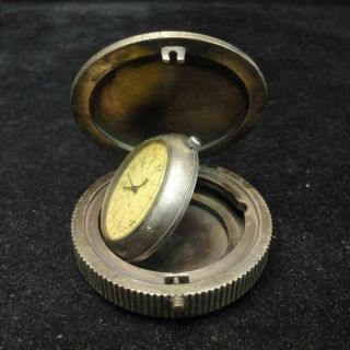 Rare Antique Bronze Fine Pocket Watch and Cover 4