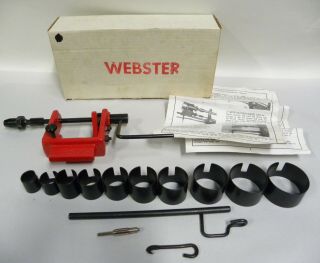 Vintage Webster Clock Mainspring Winder With Accessories (a40)