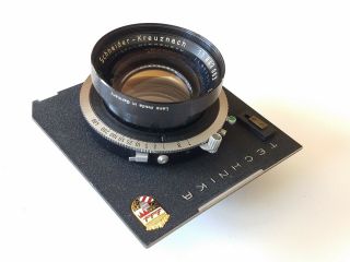 Vintage Schneider Symmar 210mm f5.  6 lens Synchro - Compur 3