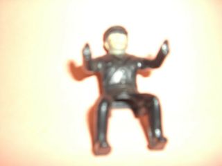 1950s Vintage Hubley Seated Motorcycle Cop Plastic Play Set Figure 3.  25 " Tall