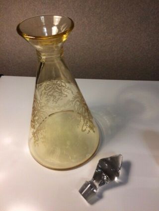 Fostoria JUNE Topaz Decanter and Stopper RARE 2