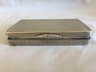 Vintage Hallmarked 925 Sterling Silver Big Box With Stone Top _83g