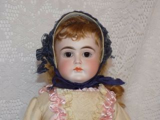 Antique 21 " German Kestner J Closed Mouth Turned Shoulder Head Doll
