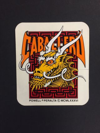 Nos 1980s Powell Peralta Steve Caballero Dragon Emblem Sticker (5 X 4)