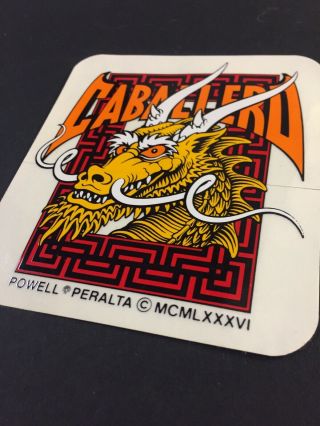 NOS 1980s Powell Peralta Steve Caballero Dragon Emblem Sticker (5 x 4) 2
