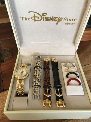 Vintage Ladies The Disney Store Winnie The Pooh Watch Set Complete