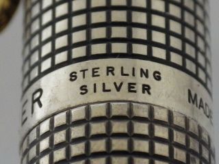 Flat Top Sterling Silver 18kt F PARKER 75 Fountain Pen Vintage 1970s 8