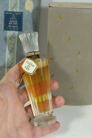 VTG Guerlain Extrait Fleur de Feu No 20.  715 Perfume Bottle NIB 2/3 fl Oz 12