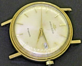 Movado Kingmatic Vintage 14k Gold Elegant 28 Jewels Automatic Men 