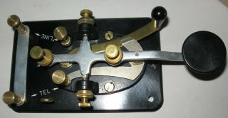 Lionel J - 38 Telegraph Key - WW2 Vintage - Ham Radio Morse code - 4