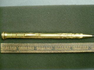 Vintage Wahl Eversharp Solid 18K Gold Engraved Mechanical Pencil 2
