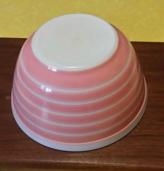 HTF Vintage Pyrex Pink Stripes Mixing Bowl Set 6