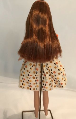 Very Pretty Brunette/Auburn S/L Skipper Doll Color Magic Hair in Clone Dress EX 8