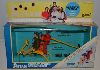 Vintage 1983 Galoob A - Team Combat Attack Gyrocopter Set Ateam Murdock Helicopter