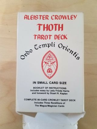 Vintage Aleister Crowley Thoth Tarot Deck 1987 Small Deck 80 Cards With 3 Magus