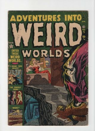 Adventures Into Weird Worlds 5 Vintage Marvel Atlas Comic Horror Gga Headlights