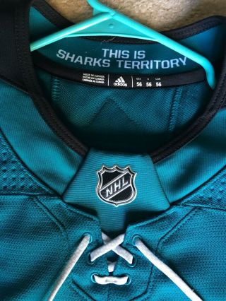 Rare Rourke Chartier San Jose Sharks Game Worn Teal Jersey w NHL All Star Patch 7