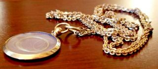 Antique VICTORIAN 10K Gold Mourning Hair LOCKET Necklace 4