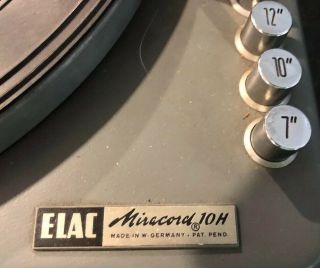 Vintage Elac Miracord 10H 4 Speed Turntable Record Player 2