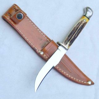 CASE XX USA vintage 5 FINN stag mini knife,  sheath 1965 - 1969; rare 3