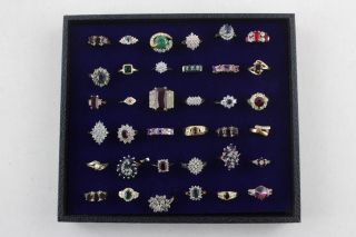 40 X Vintage & Retro Stone Set Rings Inc.  Cocktail,  Statement,  Cluster,  Crystal