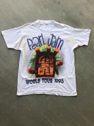 Mens Xl - Vtg 1995 Pearl Jam Single Stitch 90s Cotton T - Shirt