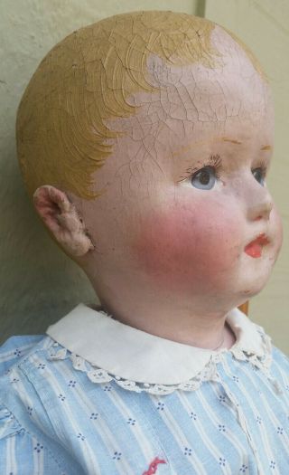 Vintage Early Martha Chase Stockinet Doll 28 inch Blond Hair Blue Eyes 2
