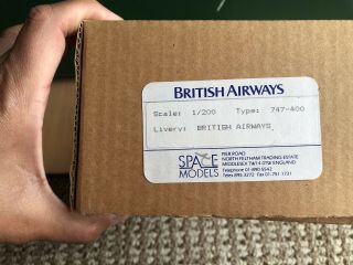 Rare Space Models 1:200 British Airways 747 - 400 Vintage Desk Model 6