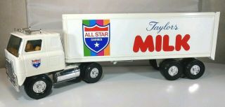 Vintage Ertl Metal Truck & Trailer All Star Dairies Taylors Milk