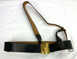 Vintage Odd Fellows Leather Ceremonial Dress Sword Belt