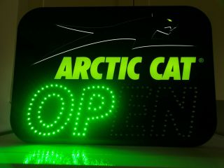 Vintage Arctic Cat Dealer Open Sign Artic 3