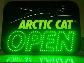 Vintage Arctic Cat Dealer Open Sign Artic 5
