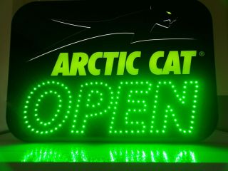 Vintage Arctic Cat Dealer Open Sign Artic 8