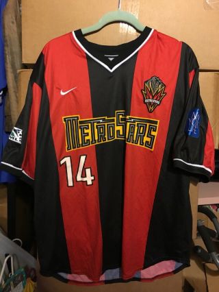 Mls Metrostars Nike Vintage Soccer Jersey Valencia 14