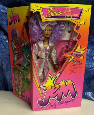 Vtg Shana Of The Holograms Jem Truly Outrageous Doll Nrfb Hasbro 1985 With Tape