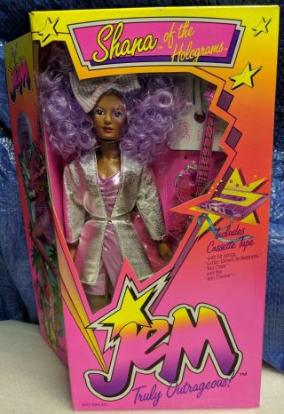 VTG Shana of the Holograms Jem Truly Outrageous Doll NRFB Hasbro 1985 with Tape 2