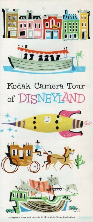 Vintage Disneyland Literature Brochure 1956 Kodak Camera Tour