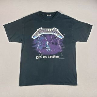 Vintage Metallica Ride The Lightning 1994 Tour Band T - Shirt - Adult Large Rock