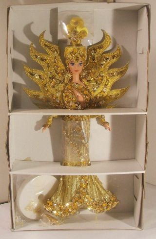 Barbie Goddess of the Sun Bob Mackie Signed Illustration Stand NRFB 3