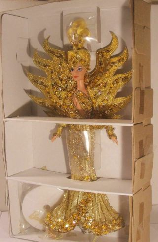 Barbie Goddess of the Sun Bob Mackie Signed Illustration Stand NRFB 5