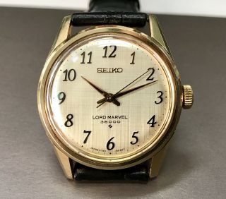 Vintage Seiko5740 - 8000 Lord Marvel 36000 Hi - Beat Men’s Watch Hand - Winding