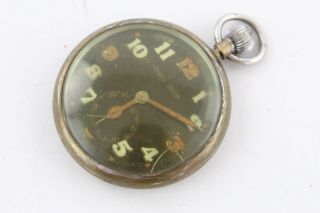 Vintage Gents Ww2 Jaeger Le Coultre Military Pocket Watch Hand - Wind