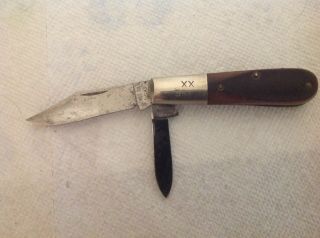Vintage 1975 Case Xx U.  S.  A.  62009 1/2 Red Sawcut Bone Barlow Pocket Knife.