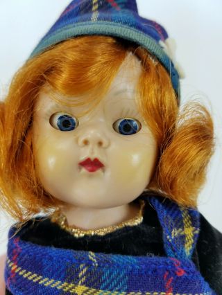 Vintage Vogue Ginny Doll Scottish Outfit Red Hair Doll HTF Rare Frolicking Fable 3