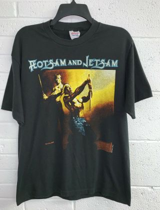 Vintage Flotsam And Jetsam 1988 No Place For Disgrace Trash Metal T - Shirt M Rare